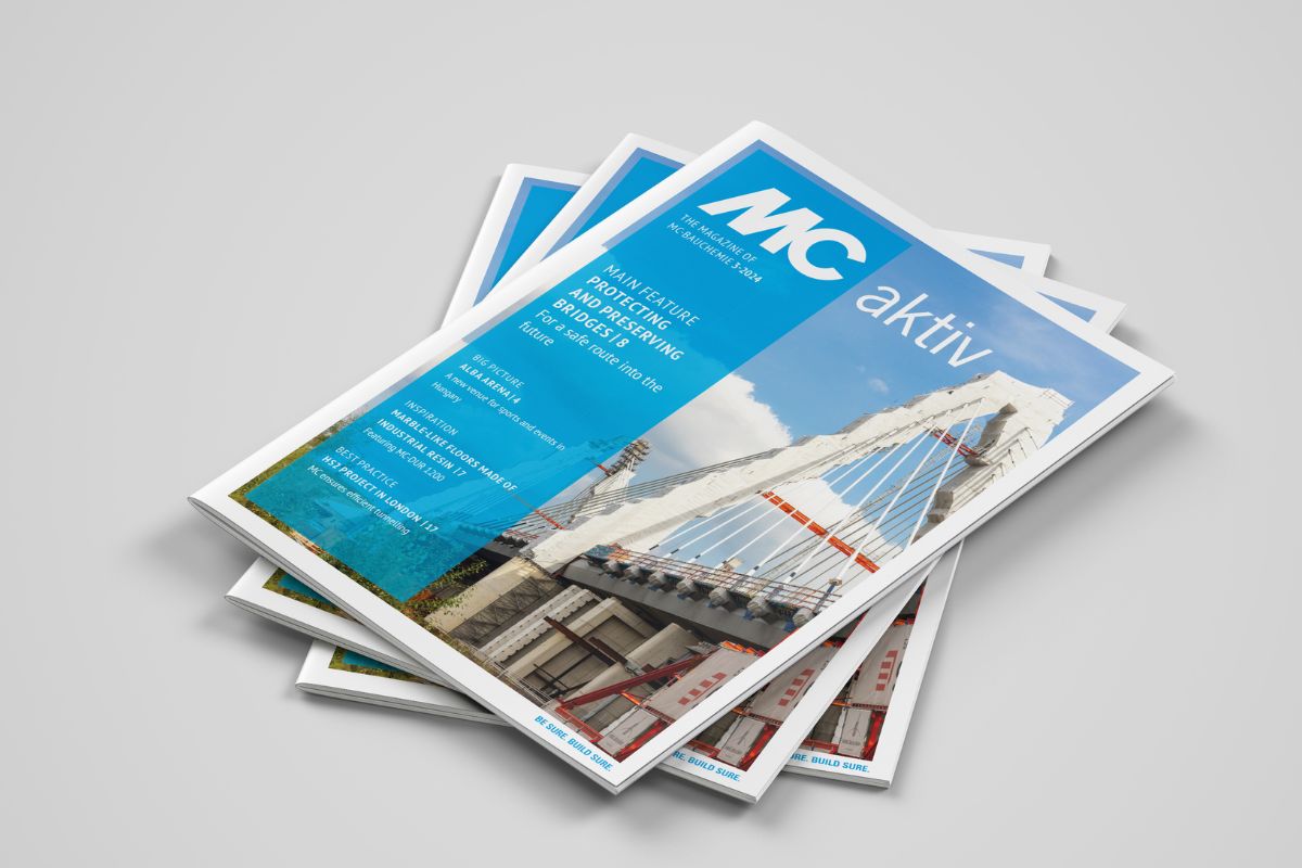 The new issue of our customer magazine MC aktiv focuses on protecting and preserving bridges for a safe route into the future.